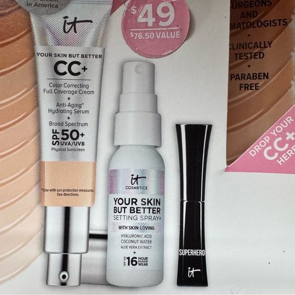it cosmetics Other - IT Cosmetics setting spray & mascara travel size (no foundation)